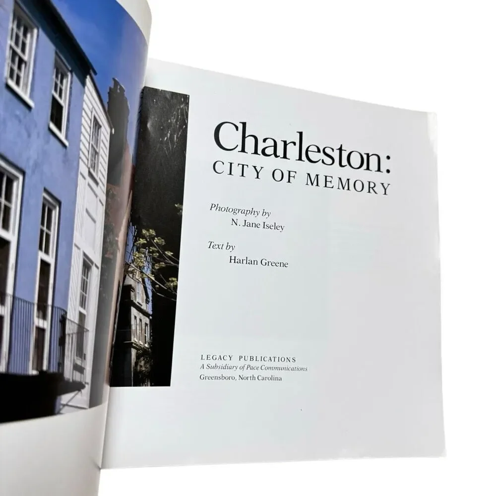 CHARLESTON City Of Memory by Harlan Greene & Jane Iseley, SOUTH CAROLINA History
